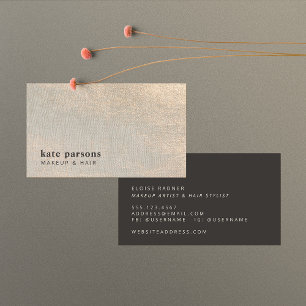 Chic Makeup and Hair Stylist Beauty Business Card