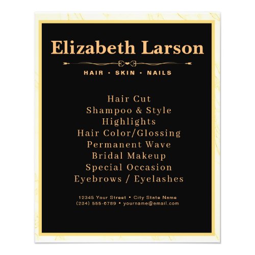 Chic Makeup  Artist Hair Salon Hair Salon Flyer