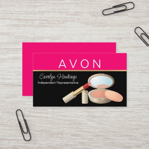 Chic Makeup Independent Rep Avon Business Card