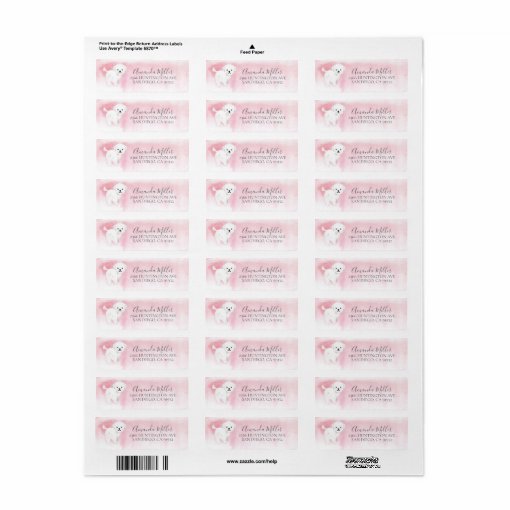 Chic Maltese Return Address Label Zazzle