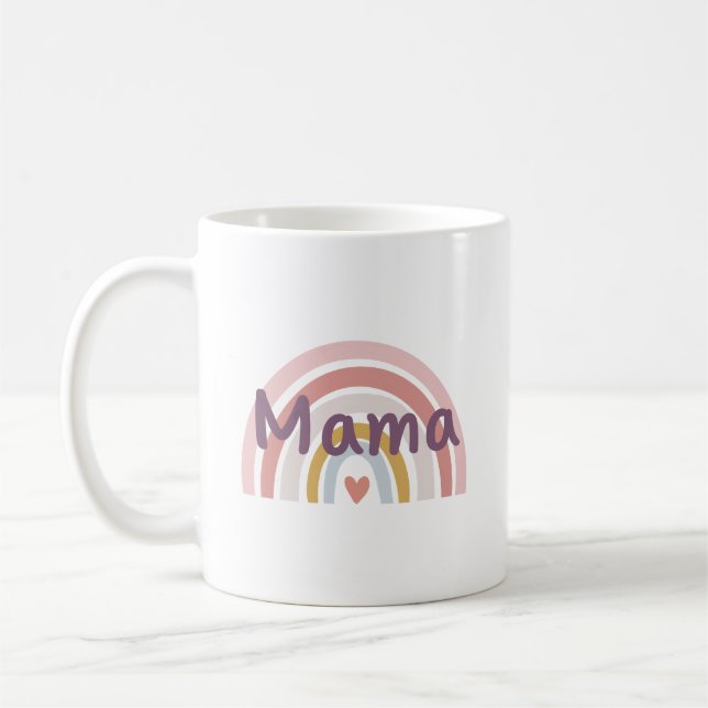 Chic "Mama" Rainbow  Coffee Mug (Left)