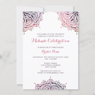 Chic Mandala Mehndi Celebration Invitation