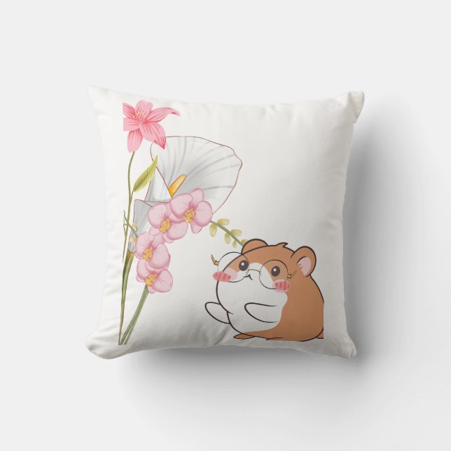 Chic Manhwa Portrait Throw Pillow (Front)