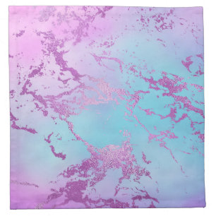 Chic Marble Glitzy Glam Violet Purple Blue Ombre Cloth Napkin