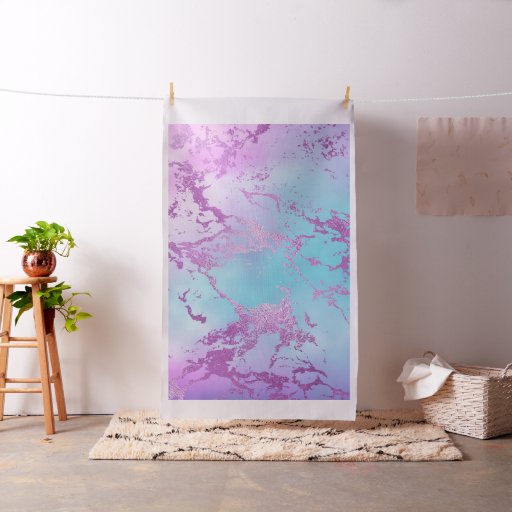 Chic Marble | Glitzy Glam Violet Purple Blue Ombre Fabric