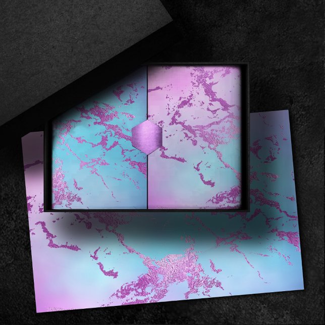 Chic Marble | Glitzy Glam Violet Purple Blue Ombre Tissue Paper (Creator Uploaded)