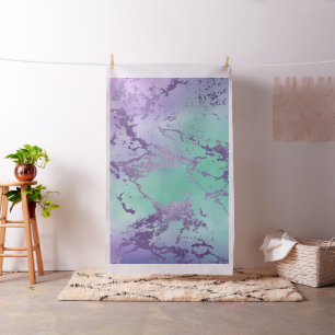 Chic Marble   Lavender Purple and Mint Green Fabric