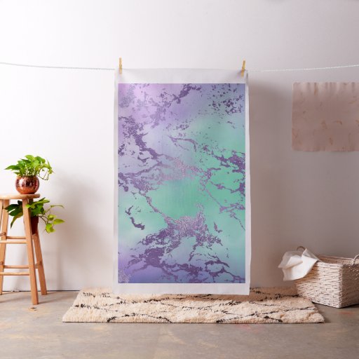 Chic Marble | Lavender Purple and Mint Green Fabric