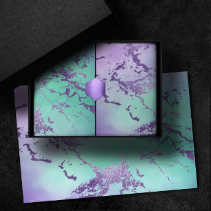 Chic Marble   Lavender Purple and Mint Green Tissue Paper