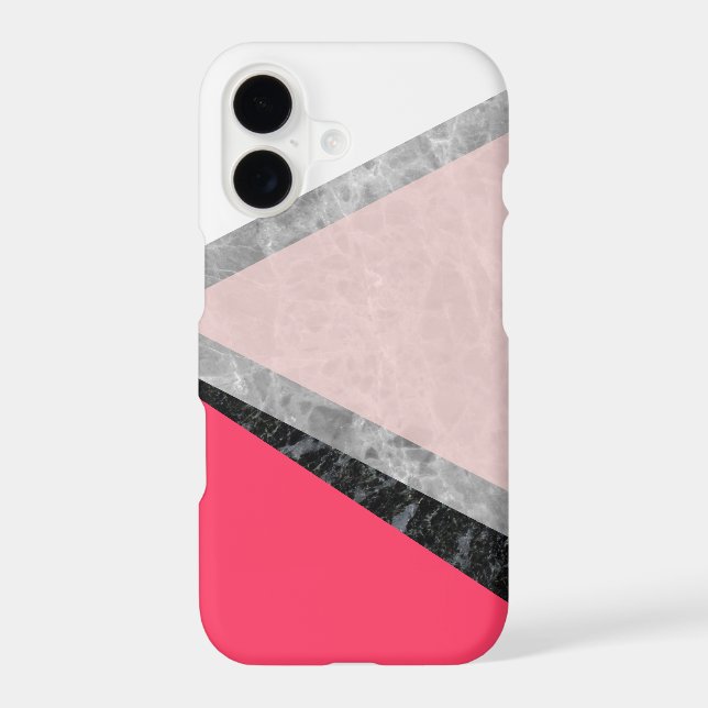 Chic Marble Layered Geometric Iphone Case (Back)