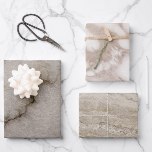 Chic Marble Stone pastel modern luxury Wrapping Paper Sheets