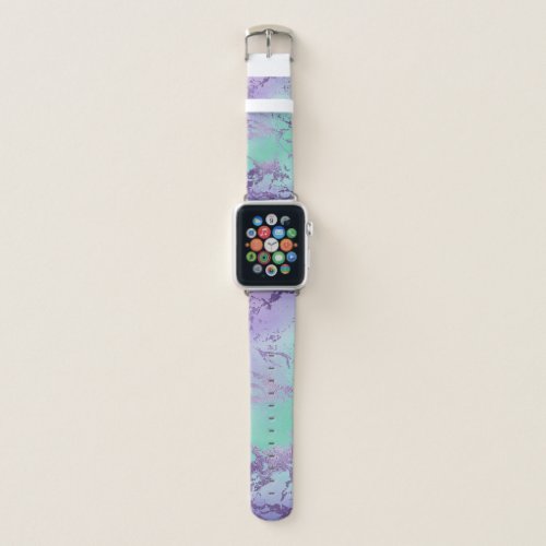 Chic Marble  Violet Lavender Purple Mint Green Apple Watch Band