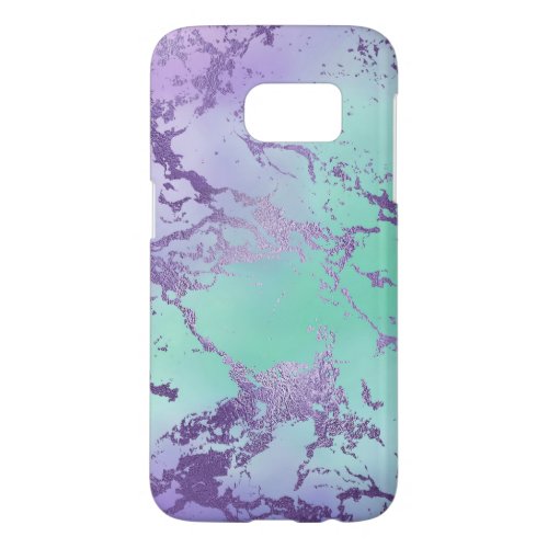 Chic Marble  Violet Lavender Purple Mint Green Samsung Galaxy S7 Case