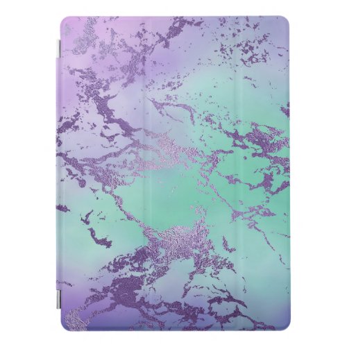 Chic Marble  Violet Lavender Purple Mint Green iPad Pro Cover