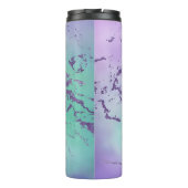 Chic Marble | Violet Lavender Purple Mint Green Thermal Tumbler (Back)