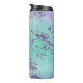 Chic Marble | Violet Lavender Purple Mint Green Thermal Tumbler (Rotated Right)