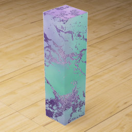 Chic Marble | Violet Lavender Purple Mint Green Wine Box