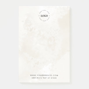Chic Marble Your Custom Business Logo & Text Here Post-it Notes