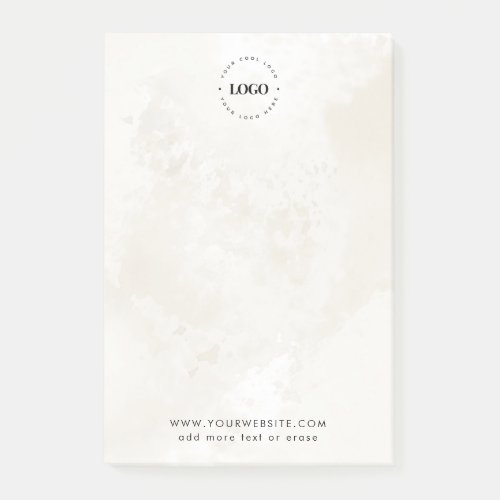 Chic Marble Your Custom Business Logo  Text Here Post_it Notes