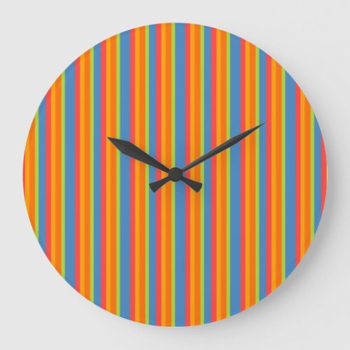 Chic Marigold Medley Striped Round Wall Clock
