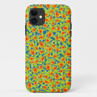 Chic Marigolds on Blue iPhone 5/5s Case-Mate Case