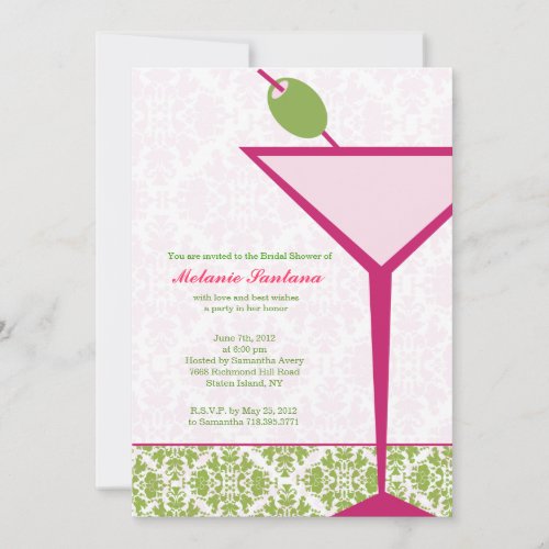 Chic Martini Bridal/Bachelorette/Birthday Invite