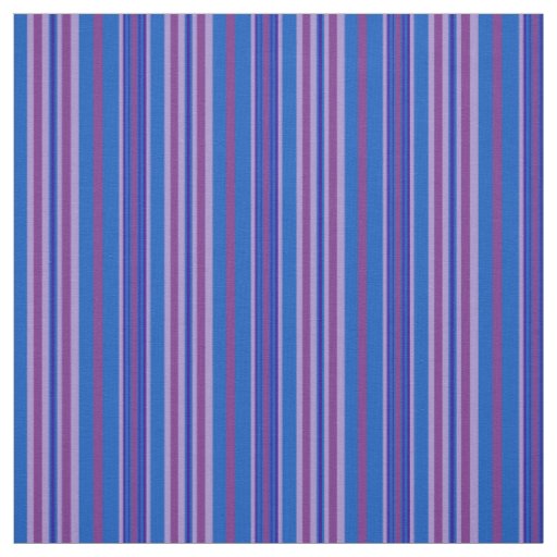 Chic Mauve, Plum, Dark Blue, Light Blue Striped Fabric