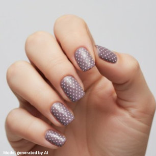 Chic Mauve Polka Dot Pattern Minx Nail Art