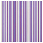 Chic Mauve Purple, Dark Blue White Striped Fabric