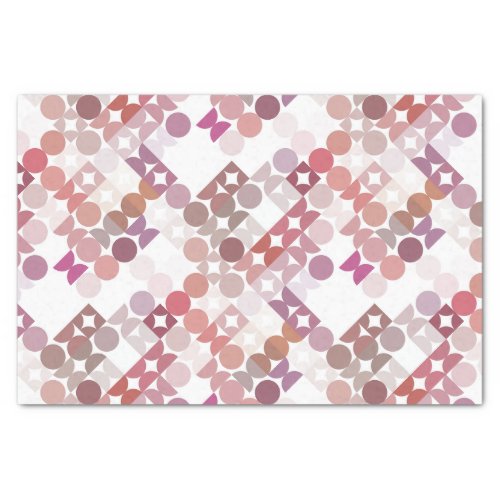 Chic Mauve Taupe Dusty Rose Circles Art Pattern Tissue Paper