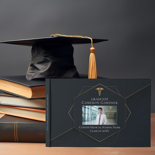 Chic Medical School Photo Graduation Party Guest Book