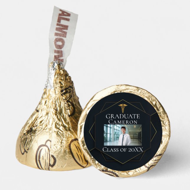 Chic Medical School Photo Graduation Party Hershey®'s Kisses® (Front)