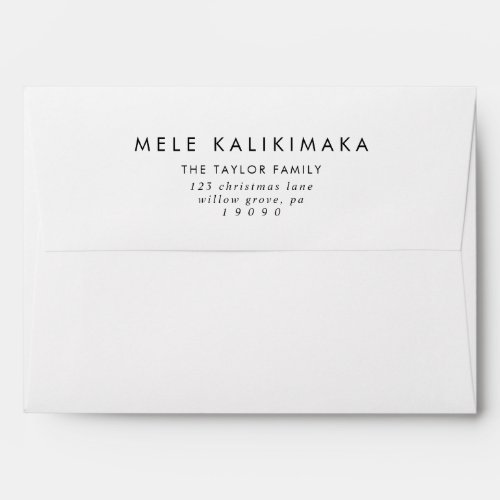 Chic Mele Kalikimaka Card Envelope