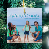 Chic Mele Kalikimaka Family Beach Vacation Photo