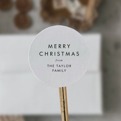 Chic Merry Christmas Holiday Gift Classic Round Sticker