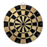 Chic Metallic Gold and Black Dart Board