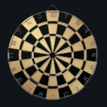 Chic Metallic Gold and Black Dart Board<br><div class="desc">Let the games begin! This chic metallic gold and black dartboard is perfect for a game room and college dorm room.</div>