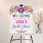 Chic Mexican Floral Fiesta Bridal Shower Welcome Foam Board<br><div class="desc">Fiesta Bridal Shower Welcome Sign featuring vibrant Mexican inspired watercolor floral arrangement and faux gold confetti</div>