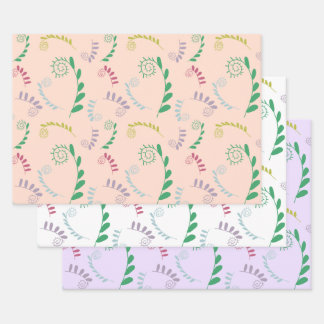 Chic Mimosa Leaves Gift Wrapping Paper Sheets