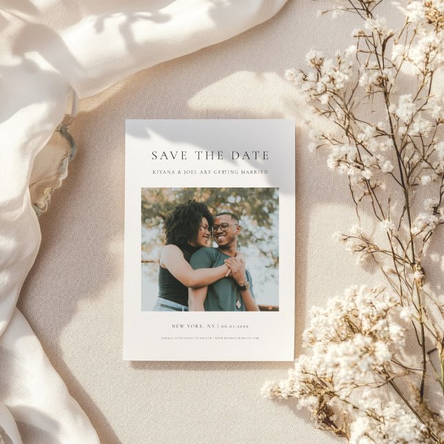 Chic Minimal Modern Photo Wedding Save The Date (Creator Uploaded)