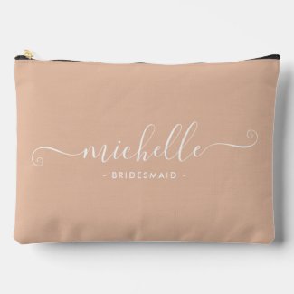 Chic Minimal Sand Beige Personalized Bridesmaid