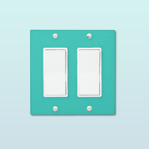 Chic Minimal Solid Turquoise Light Switch Cover