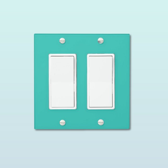 Chic Minimal Solid Turquoise Light Switch Cover (Chic Minimal Solid Turquoise Light Switch Cover)