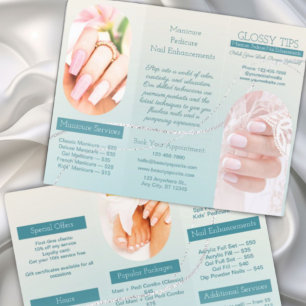 Chic Minimalist Beauty Makeup Nail Salon Business Brochure