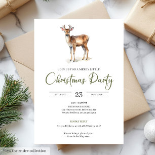 Chic Minimalist Beige Scandinavian Style Christmas Invitation