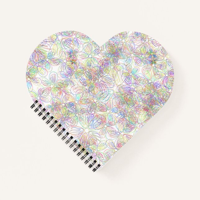 Chic Minimalist: Black & White Floral Notebook (Front)