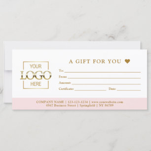 Chic Minimalist Business Gift Certificate Template