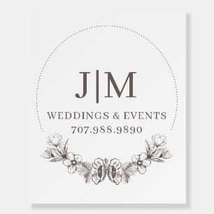 Chic Minimalist Event Wedding Planner Promotional Foam Board