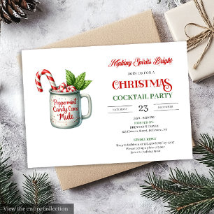 Chic minimalist festive cocktails party invitation