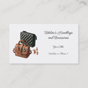 Chic Minimalist Handbag Accessories Business Card